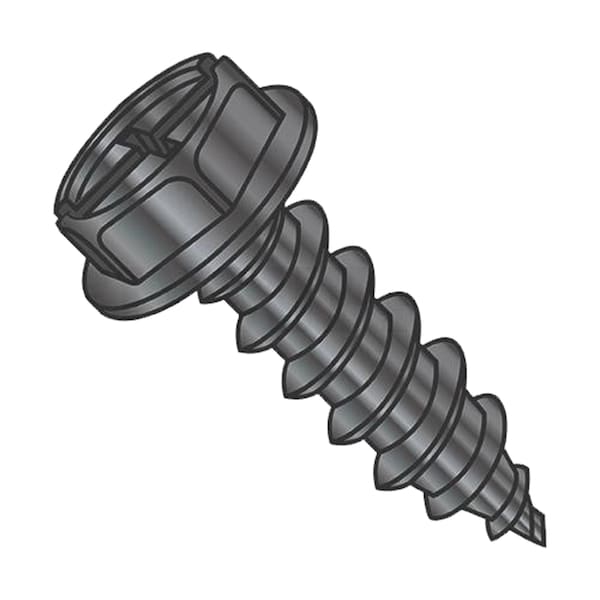 Usa Industrials Self-Drilling Screw, #10-16 x 1/2 in, Zinc Black Steel Flange Hex Head BULK-SCRW-17015 - main
